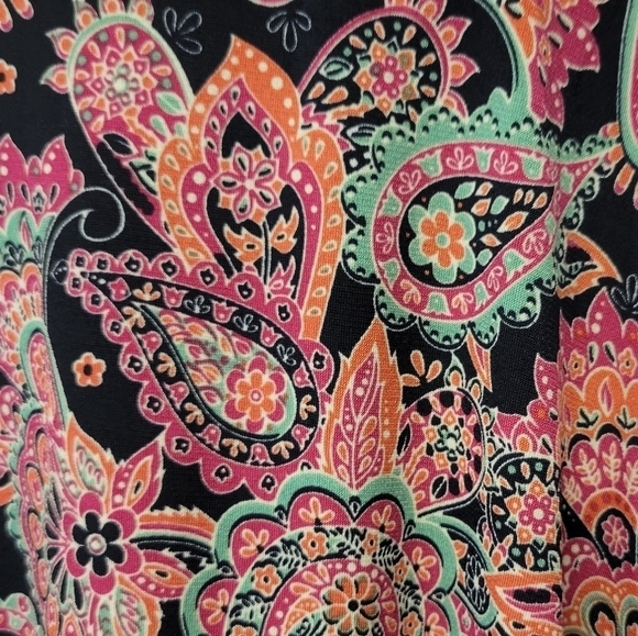 Lularoe Azure stripe A-line Skirt Pink Paisley XS - Picture 3 of 8